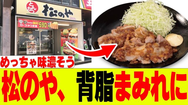 松のや「背脂生姜タレのポークフライドステーキ定食」爆誕
