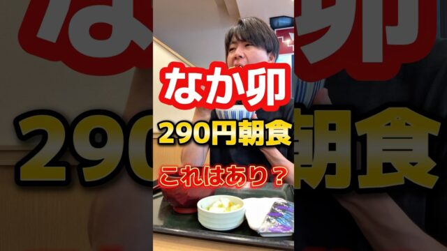 これはあり？290円朝食【なか卯】